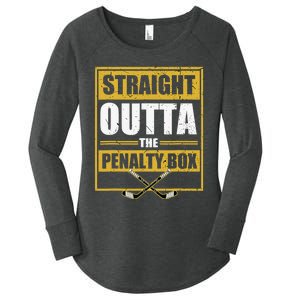 Ice. Hockey Player Gift Straight Outta The Penalty Box Women's Perfect Tri Tunic Long Sleeve Shirt