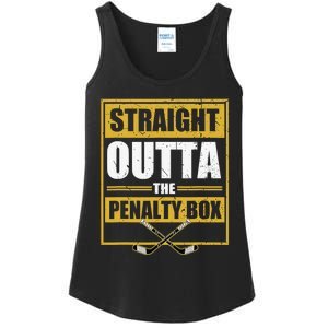 Ice. Hockey Player Gift Straight Outta The Penalty Box Ladies Essential Tank