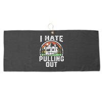 I Hate Pulling Out Funny Camper RV Camping Trailer Gift Large Microfiber Waffle Golf Towel