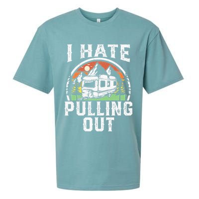 I Hate Pulling Out Funny Camper RV Camping Trailer Gift Sueded Cloud Jersey T-Shirt