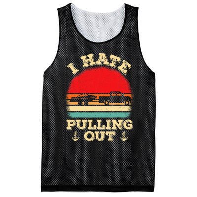 I hate pulling out Retro boating boat captain Mesh Reversible Basketball Jersey Tank