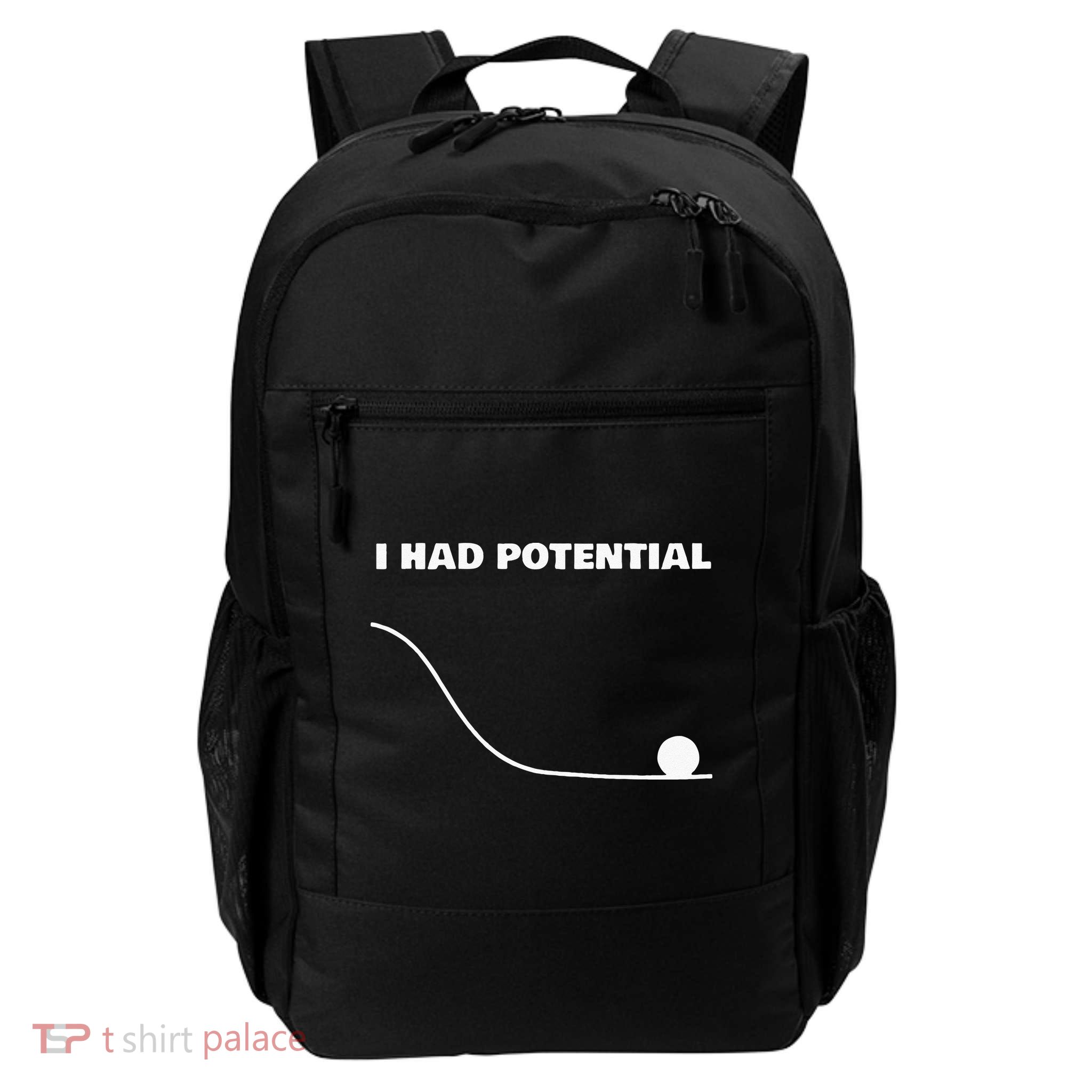 I Had Potential For Men Women Funny Physics Science Daily Commute Backpack