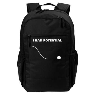 I Had Potential For Men Women Funny Physics Science Daily Commute Backpack