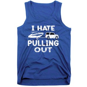 I Hate Pulling Out Retro Boating Boat Captain Gift Tank Top