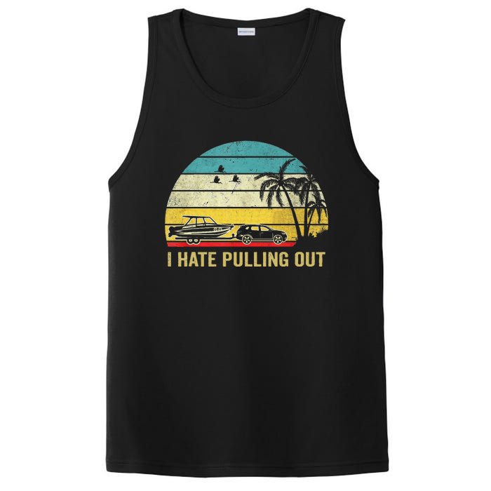 I Hate Pulling Out Retro Boating Boat Captain PosiCharge Competitor Tank