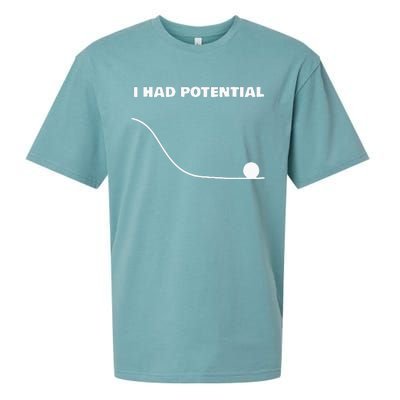 I Had Potential For Wo Funny Physics Science Sueded Cloud Jersey T-Shirt