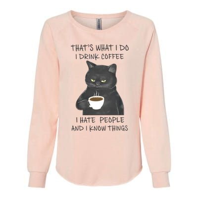 I Hate People And I Know Things Womens California Wash Sweatshirt