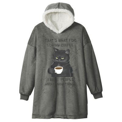 I Hate People And I Know Things Hooded Wearable Blanket