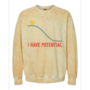 I Have Potential Funny Physics Science Teacher Colorblast Crewneck Sweatshirt