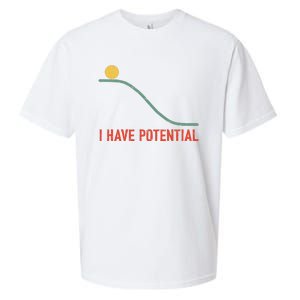 I Have Potential Funny Physics Science Teacher Sueded Cloud Jersey T-Shirt