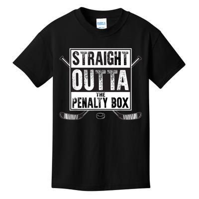 Ice Hockey Player Gift Straight Outta The Penalty Box Kids T-Shirt