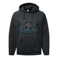 Imagine Hippie People Living Life In Peace And Love Performance Fleece Hoodie