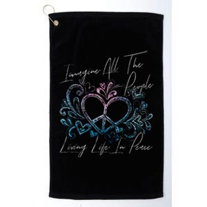 Imagine Hippie People Living Life In Peace And Love Platinum Collection Golf Towel