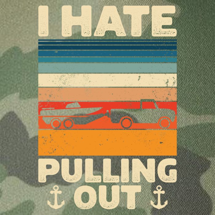 I Hate Pulling Out Retro Boating Boat Captain Gift Legacy Tie Dye Trucker Hat