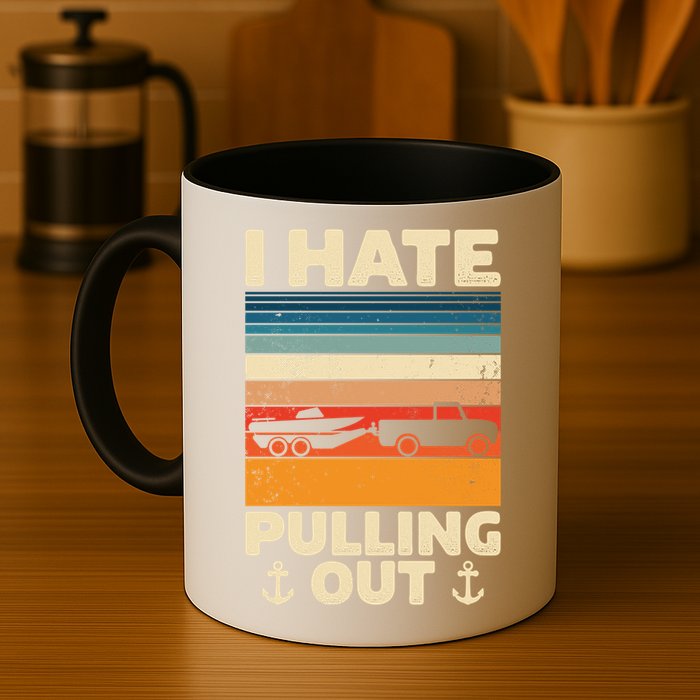 I Hate Pulling Out Retro Boating Boat Captain Gift Mug