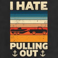 I Hate Pulling Out Retro Boating Boat Captain Gift Large Microfiber Waffle Golf Towel