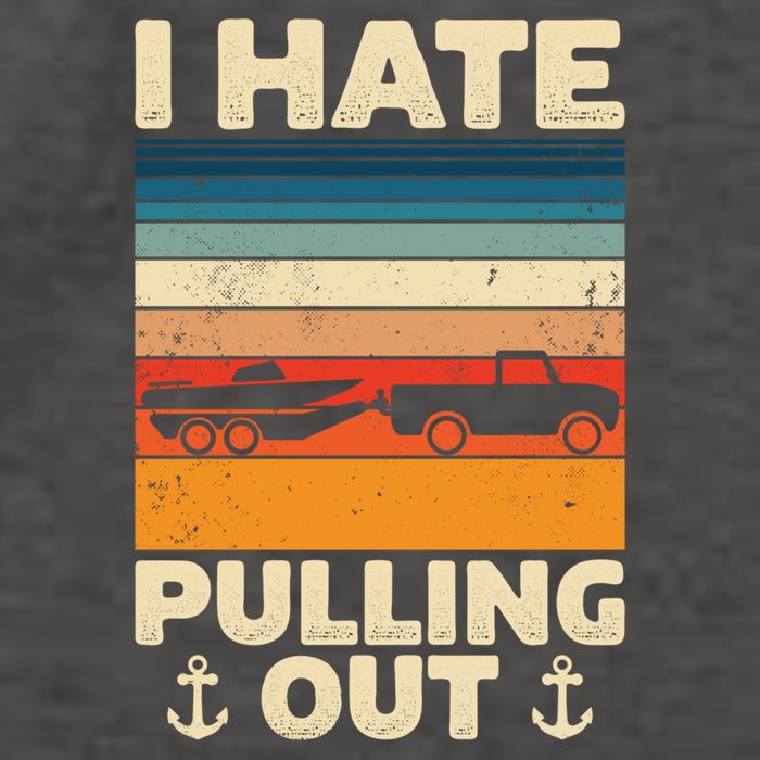 I Hate Pulling Out Retro Boating Boat Captain Gift Vector Backpack