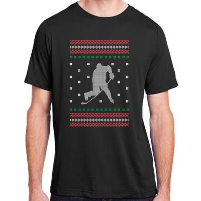 Ice Hockey Player Christmas Cool Sport Ugly Xgiftmas Pajama Gift Adult ChromaSoft Performance T-Shirt