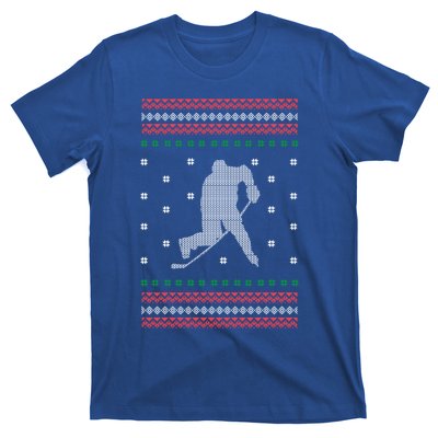 Ice Hockey Player Christmas Cool Sport Ugly Xgiftmas Pajama Gift T-Shirt