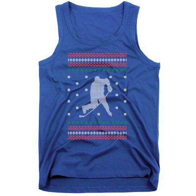 Ice Hockey Player Christmas Cool Sport Ugly Xgiftmas Pajama Gift Tank Top