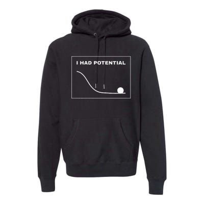 I Had Potential Funny Graph Line Premium Hoodie