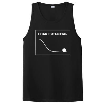 I Had Potential Funny Graph Line PosiCharge Competitor Tank