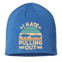 I Hate Pulling Out Boating Funny Retro Boat Captain Gift Sustainable Beanie