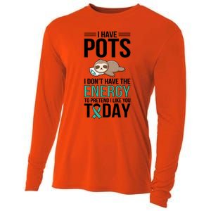 I Have Pots Warrior Pots Awareness Day Pots Fighter Gift Cooling Performance Long Sleeve Crew