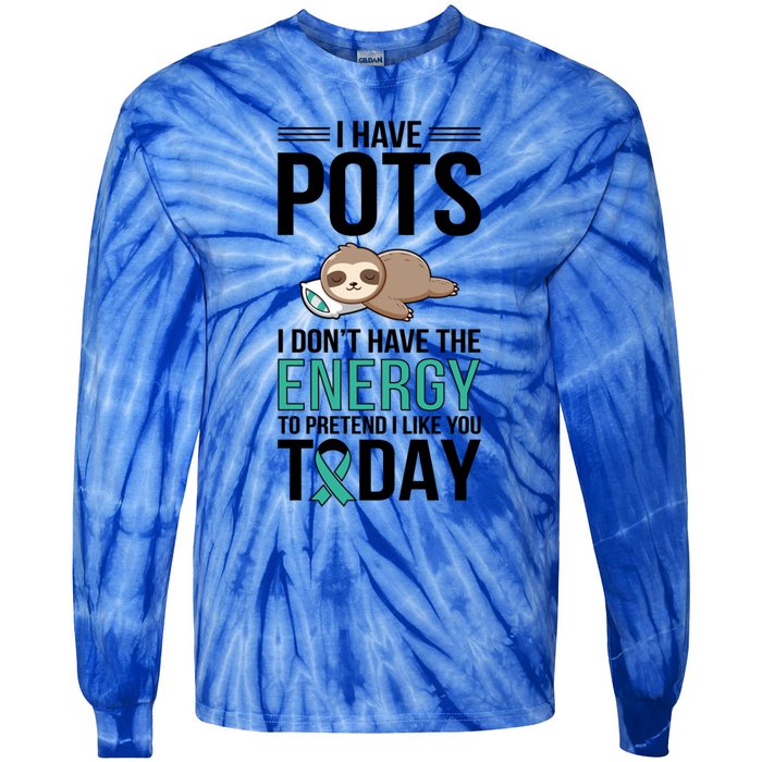 I Have Pots Warrior Pots Awareness Day Pots Fighter Gift Tie-Dye Long Sleeve Shirt