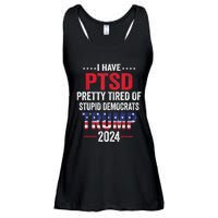 I Have PTSD Pretty Tired Of Stupid Democrats Trump 2024 TShirt Ladies Essential Flowy Tank