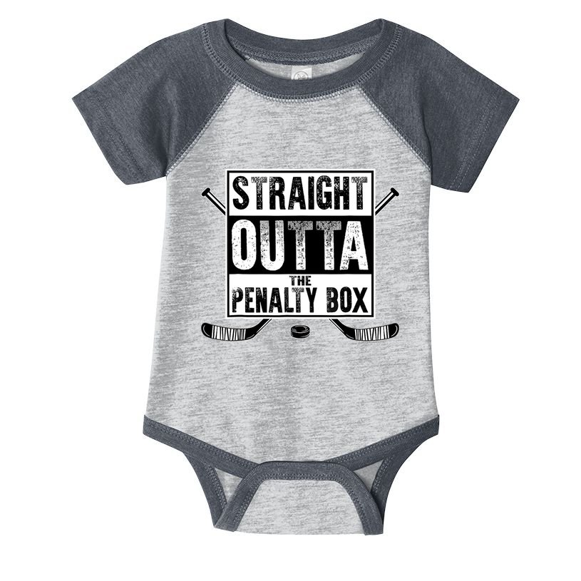 Ice Hockey Player Gift Straight Outta The Penalty Box Infant Baby Jersey Bodysuit
