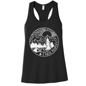 I Hate People I Love Camping Women's Racerback Tank