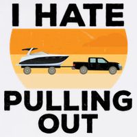 I Hate Pulling Out Boating Funny Retro Boat Captain Gift Tall T-Shirt