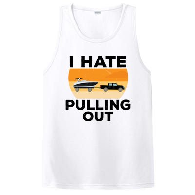 I Hate Pulling Out Boating Funny Retro Boat Captain Gift PosiCharge Competitor Tank