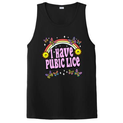 I Have Pubic Lice Funny Retro Offensive Inappropriate Meme PosiCharge Competitor Tank