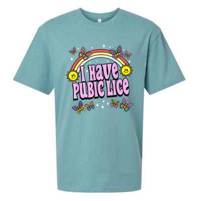 I Have Pubic Lice Funny Retro Offensive Inappropriate Meme Sueded Cloud Jersey T-Shirt