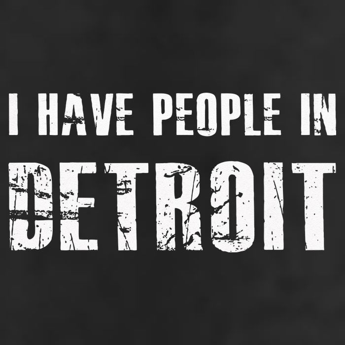 I Have People In Detroit City Michigan State 7 Panel Mesh Trucker Snapback Hat