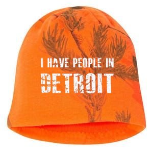 I Have People In Detroit City Michigan State Kati - Camo Knit Beanie