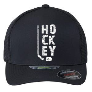 Ice Hockey Player Gift Hockey Son Hockey Dad Gift Flexfit Unipanel Trucker Cap