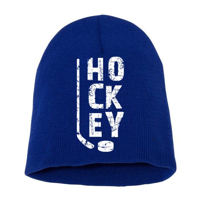 Ice Hockey Player Gift Hockey Son Hockey Dad Gift Short Acrylic Beanie