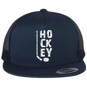 Ice Hockey Player Gift Hockey Son Hockey Dad Gift Flat Bill Trucker Hat