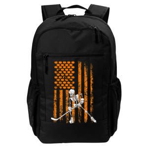 Ice Hockey Player Fan Gift Skeleton Halloween Daily Commute Backpack