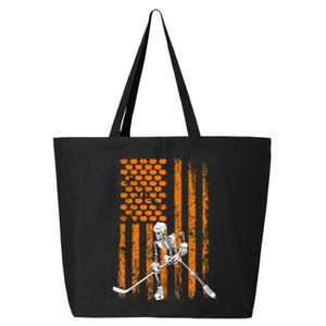 Ice Hockey Player Fan Gift Skeleton Halloween 25L Jumbo Tote