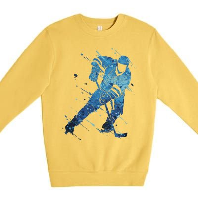 Ice Hockey Player Meaningful Gift Premium Crewneck Sweatshirt