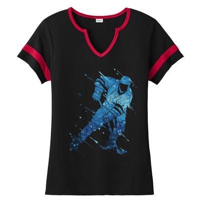 Ice Hockey Player Meaningful Gift Ladies Halftime Notch Neck Tee