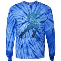 Ice Hockey Player Meaningful Gift Tie-Dye Long Sleeve Shirt