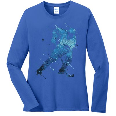 Ice Hockey Player Meaningful Gift Ladies Long Sleeve Shirt