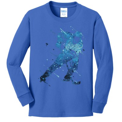 Ice Hockey Player Meaningful Gift Kids Long Sleeve Shirt