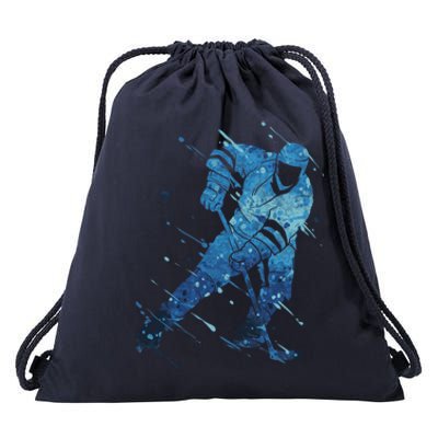 Ice Hockey Player Meaningful Gift Drawstring Bag