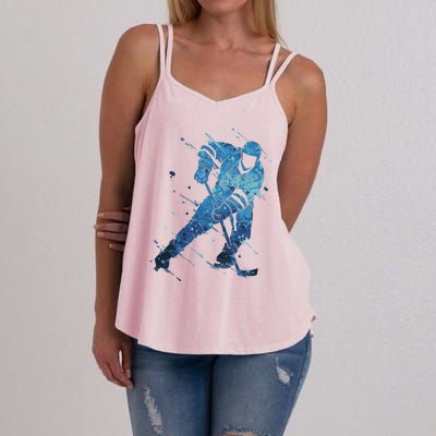 Ice Hockey Player Meaningful Gift Women's Strappy Tank